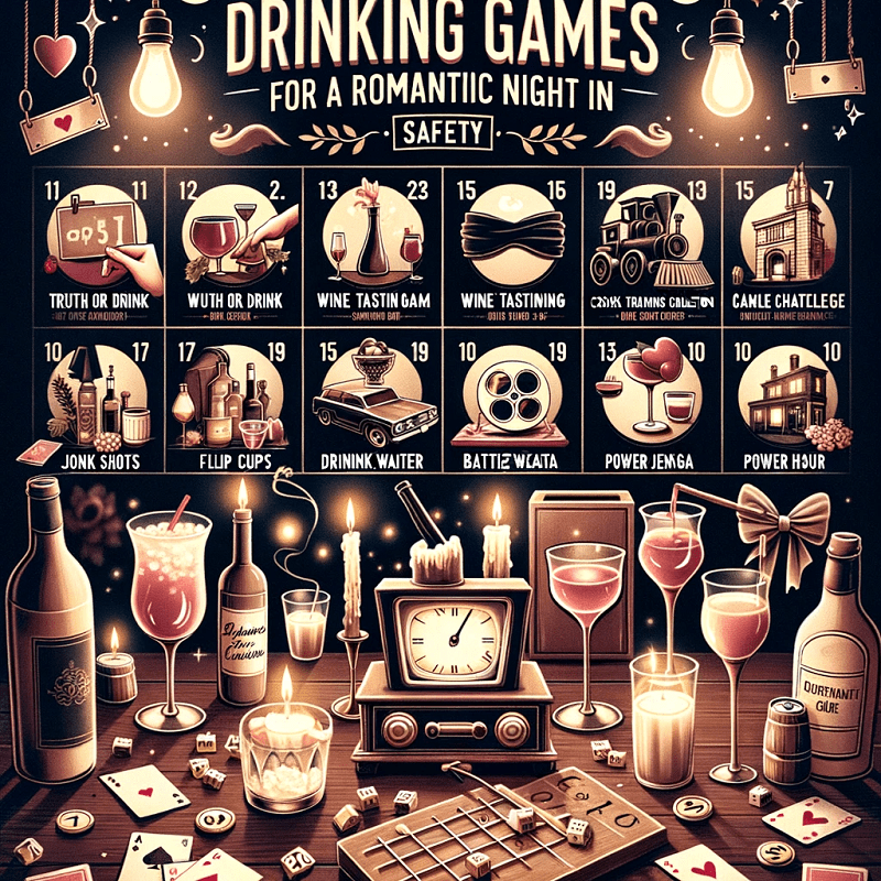 10 Drinking Games for a Romantic night in